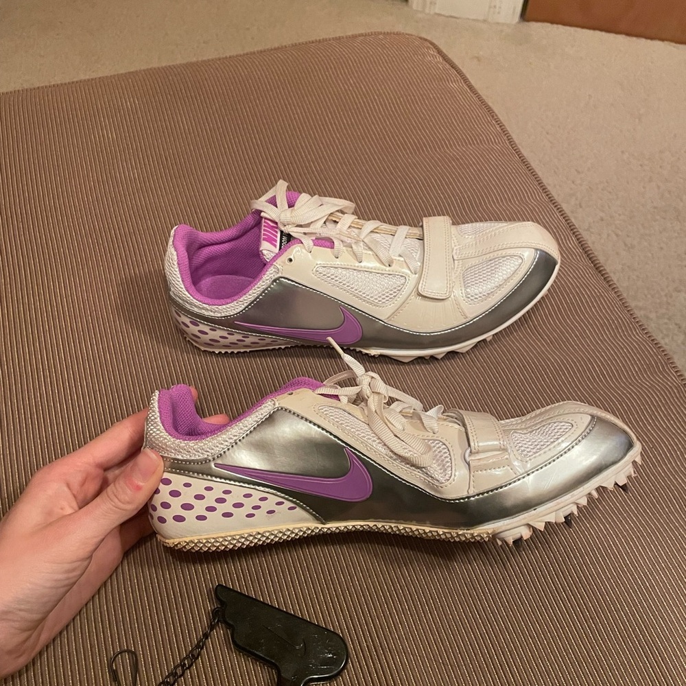 Nike Women's Track Shoes - White and Purple